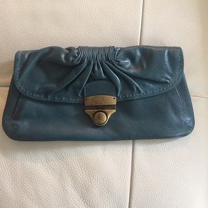 Leather, clutch purse